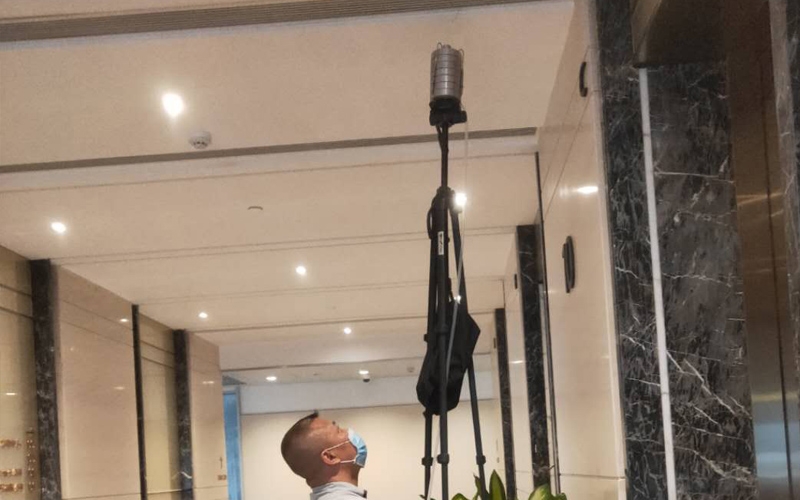 上海集中空調通風衛生檢測現場